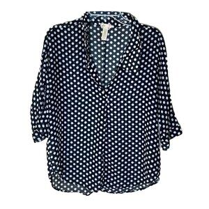 ❤️ 🆕 L8TER Polka Dot Blouse Size XL